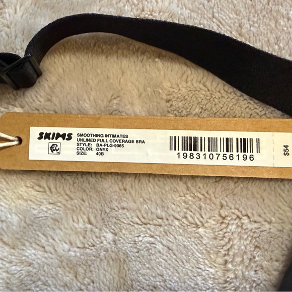 SKIMS Smoothing Unlined Full Coverage Bra Onyx 40B NWT - Picture 4 of 5